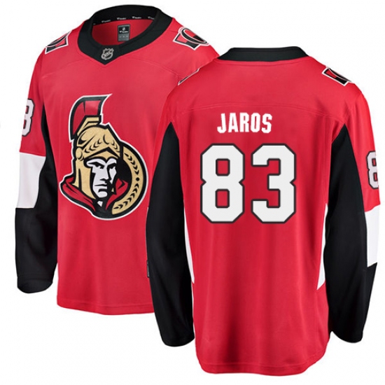 Men's Ottawa Senators #83 Christian Jaros Fanatics Branded Red Home Breakaway NHL Jersey - Ujersey