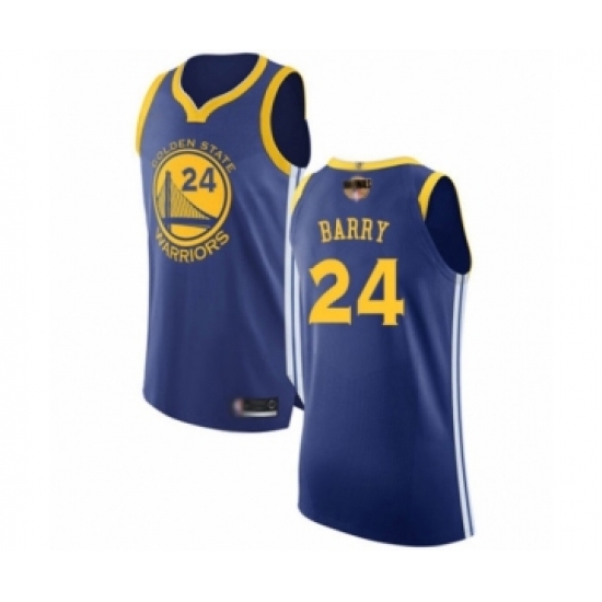 Youth Golden State Warriors #24 Rick Barry Authentic Royal Blue 2019 Basketball Finals Bound Basketball Jersey - Icon Edition - Ujersey