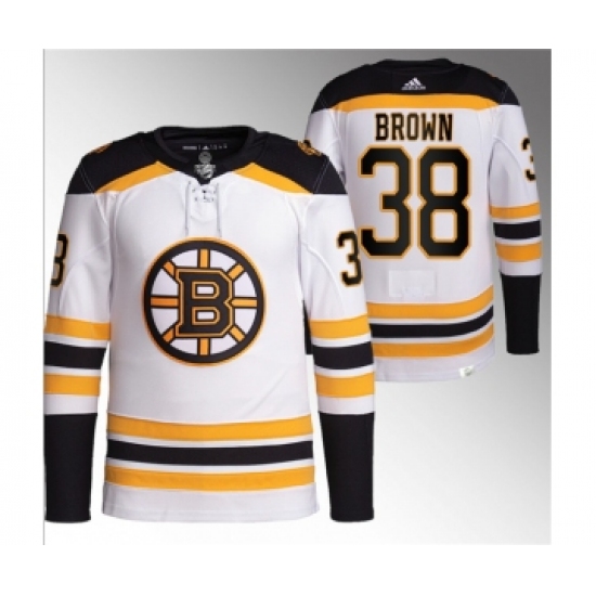 Men's Boston Bruins #38 Patrick Brown White Stitched Jersey - Ujersey