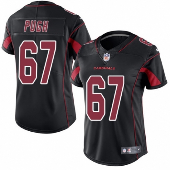 Women's Nike Arizona Cardinals #67 Justin Pugh Limited Black Rush Vapor Untouchable NFL Jersey - Ujersey
