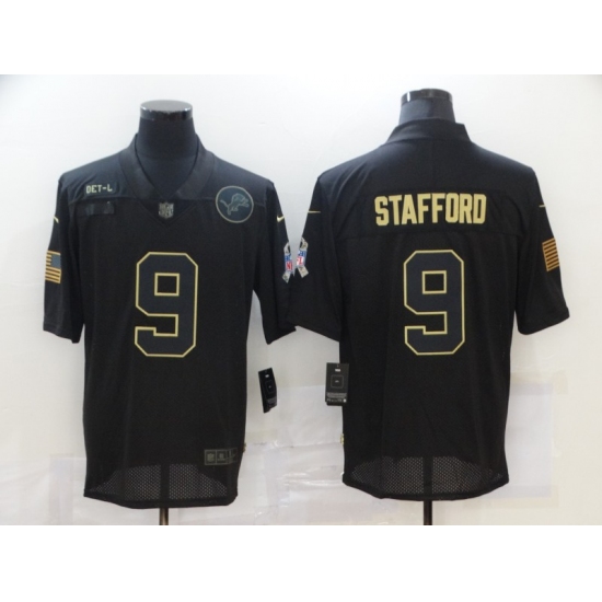 Men's Detroit Lions #9 Matthew Stafford Black Nike 2020 Salute To Service Limited Jersey - Ujersey