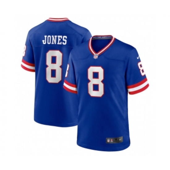Men's New York Giants #8 Daniel Jones Royal Stitched Game Jersey - Ujersey