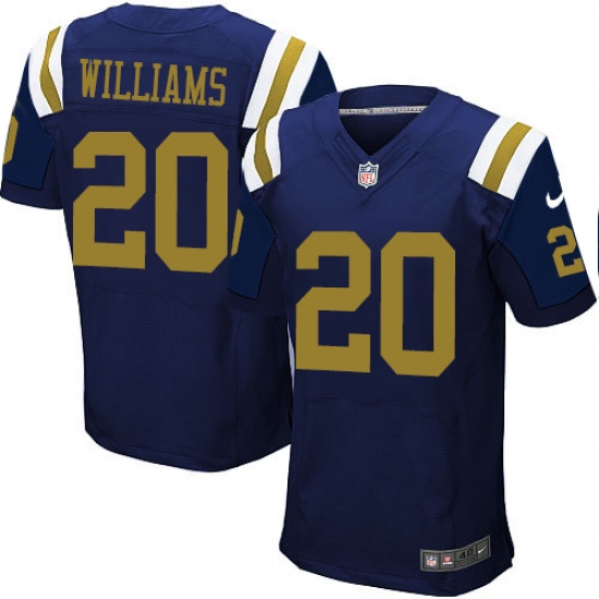 Men's Nike New York Jets #20 Marcus Williams Elite Navy Blue Alternate NFL Jersey - Ujersey