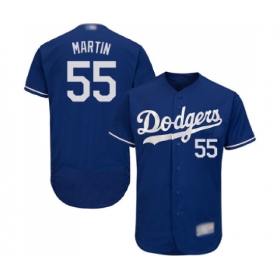 Men's Los Angeles Dodgers #55 Russell Martin Royal Blue Alternate Flex Base Authentic Collection Baseball Jersey - Ujersey