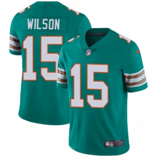Youth Nike Miami Dolphins #15 Albert Wilson Aqua Green Alternate Vapor Untouchable Elite Player NFL Jersey - Ujersey
