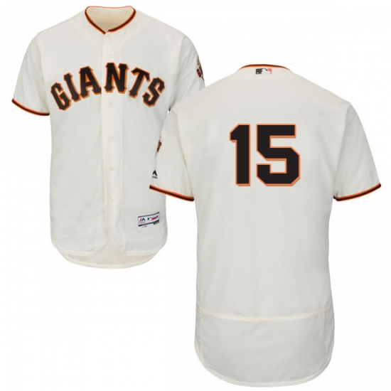 Men's Majestic San Francisco Giants #15 Bruce Bochy Cream Home Flex Base Authentic Collection MLB Jersey - Ujersey