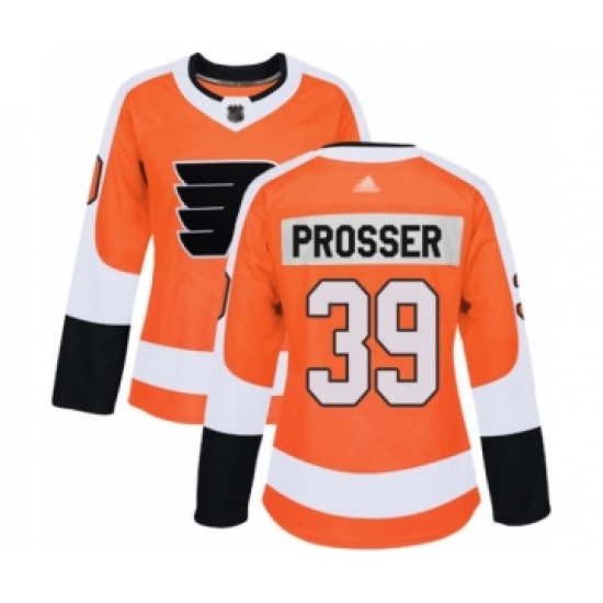 Women's Philadelphia Flyers #39 Nate Prosser Authentic Orange Home Hockey Jersey