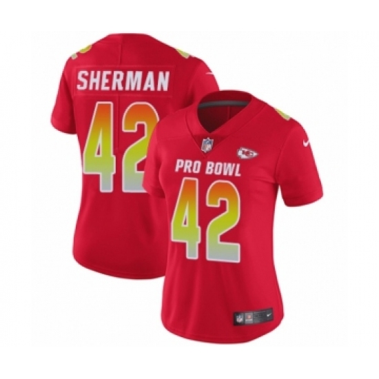 Women's Nike Kansas City Chiefs #42 Anthony Sherman Limited Red AFC 2019 Pro Bowl NFL Jersey - Ujersey