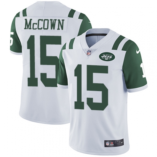 Youth Nike New York Jets #15 Josh McCown White Vapor Untouchable Limited Player NFL Jersey - Ujersey