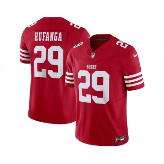 Men's Nike San Francisco 49ers #29 Talanoa Hufanga Red 2023 F.U.S.E. Vapor Untouchable Limited Stitched Football Jersey - Ujersey