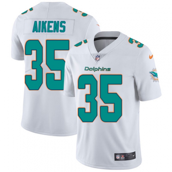 Youth Nike Miami Dolphins #35 Walt Aikens Elite White NFL Jersey - Ujersey