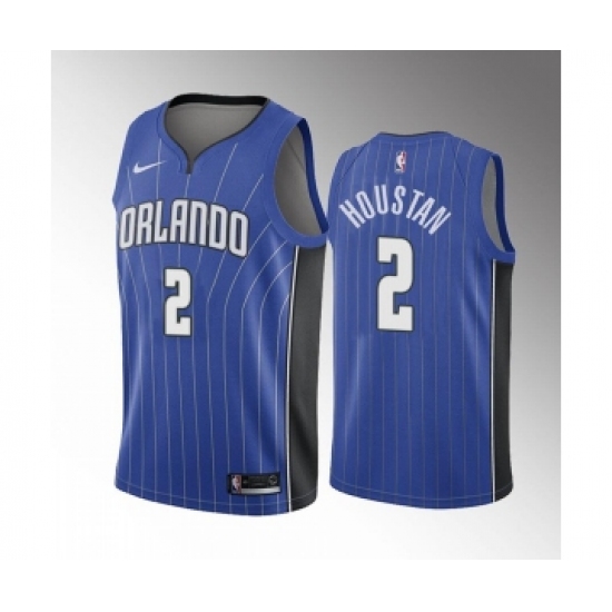 Men's Orlando Magic #2 Caleb Houstan Blue 2022 Draft Basketball Stitched Jersey - Ujersey