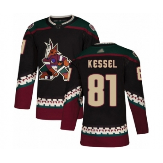 Youth Arizona Coyotes #81 Phil Kessel Authentic Black Alternate Hockey Jersey - Ujersey