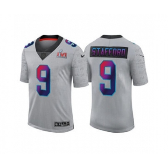 Men's Los Angeles Rams #9 Matthew Stafford Gray 2022 Super Bowl LVI Limited Stitched Jersey - Ujersey