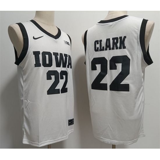 Men's Iowa Hawkeyes #22 Caitlin Clark White Stitched Jersey - Ujersey