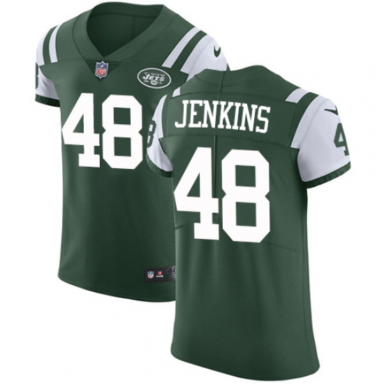 Men's Nike New York Jets #48 Jordan Jenkins Elite Green Team Color NFL Jersey - Ujersey