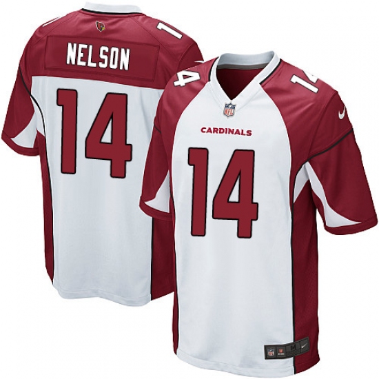 Men's Nike Arizona Cardinals #14 J.J. Nelson Game White NFL Jersey - Ujersey