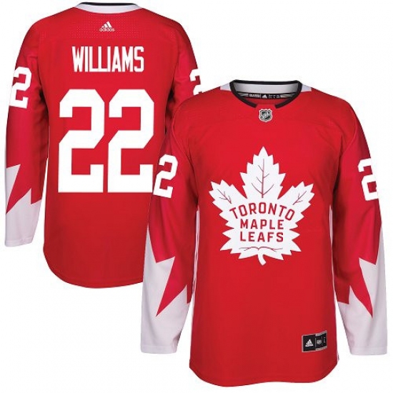 Men's Adidas Toronto Maple Leafs #22 Tiger Williams Premier Red Alternate NHL Jersey - Ujersey