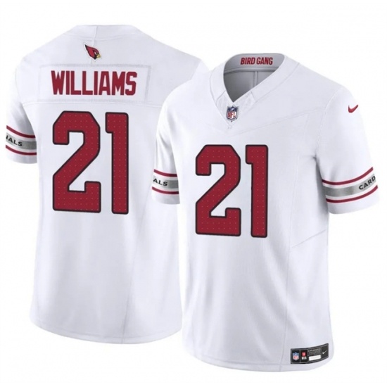 Men's Arizona Cardinals #21 Garrett Williams White 2024 F.U.S.E. Vapor Untouchable Limited Stitched Jersey - Ujersey