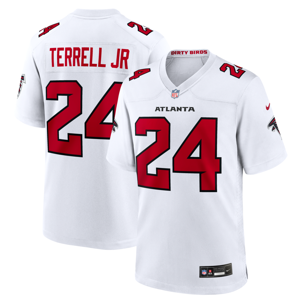 Men's Atlanta Falcons A.J. Terrell Nike White Game Jersey - SUjersey01