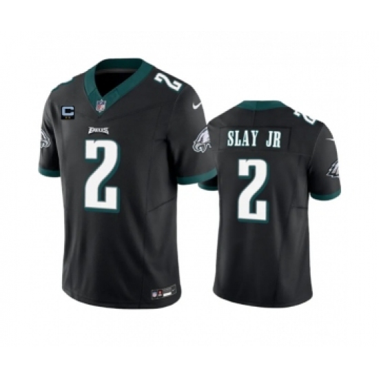 Men's Nike Philadelphia Eagles #2 Darius Slay JR Black 2023 F.U.S.E. 2-Star C Vapor Untouchable Limited Football Stitched Jersey - Ujersey