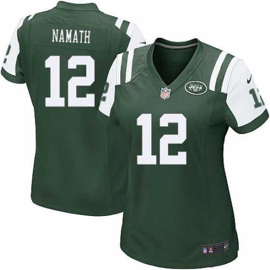 Women's Nike New York Jets #12 Joe Namath Game Green Team Color NFL Jersey - Ujersey