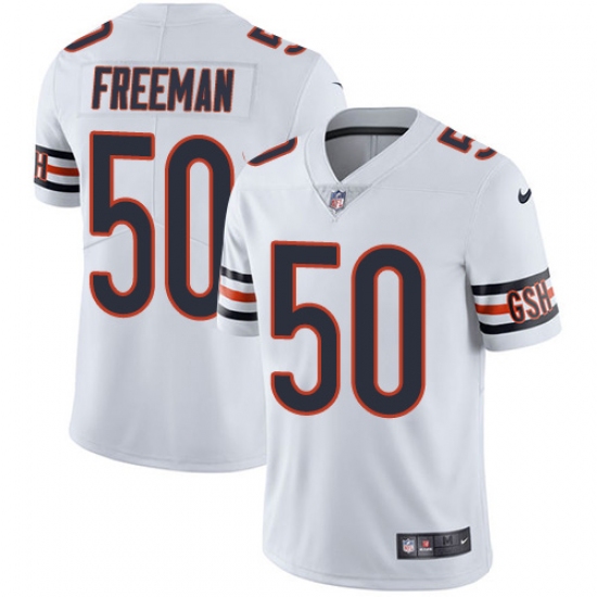 Men's Nike Chicago Bears #50 Jerrell Freeman White Vapor Untouchable Limited Player NFL Jersey - Ujersey