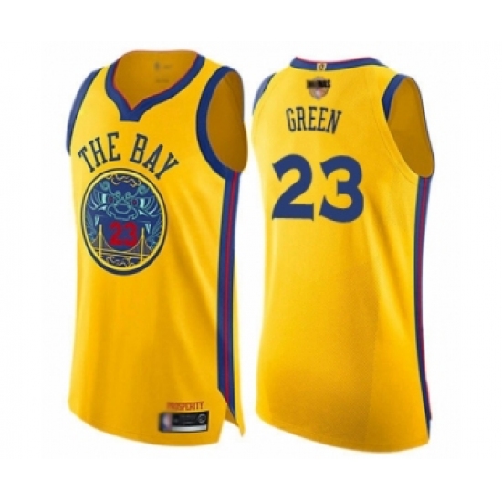 Women's Golden State Warriors #23 Draymond Green Swingman Gold 2019 Basketball Finals Bound Basketball Jersey - City Edition - Ujersey