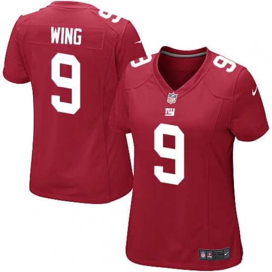 Women's Nike New York Giants #9 Brad Wing Game Red Alternate NFL Jersey - Ujersey