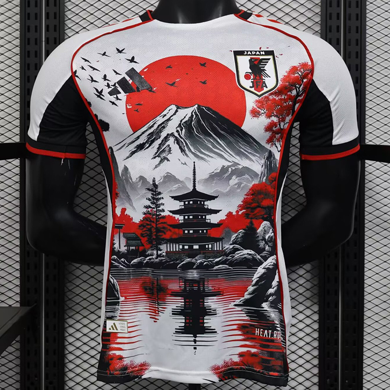 Japan Soccer Jersey Red Sun Mt. Fuji Pagoda Special Edition Shirt 2025 - U-jersey