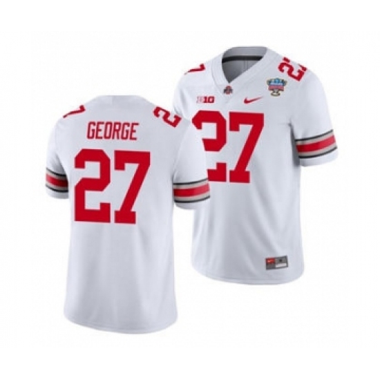 Men's Ohio State Buckeyes Eddie George 2021 Sugar Bowl White Football Jersey - Ujersey