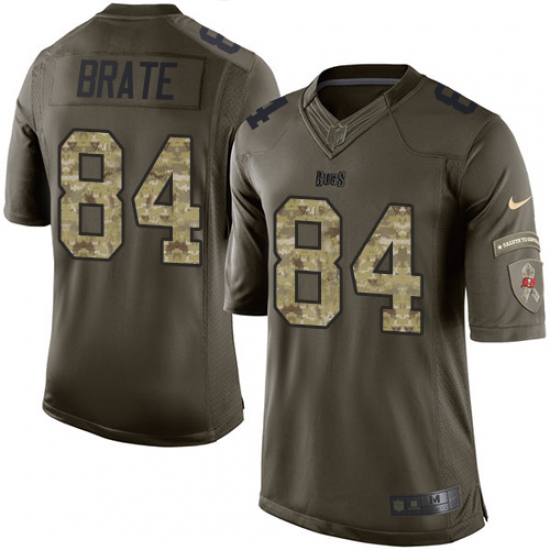 Men's Nike Tampa Bay Buccaneers #84 Cameron Brate Elite Green Salute to Service NFL Jersey - Ujersey