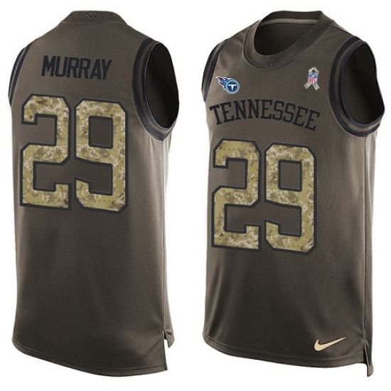 Men's Nike Tennessee Titans #29 DeMarco Murray Limited Green Salute to Service Tank Top NFL Jersey - Ujersey