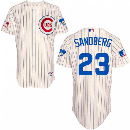 Men's Majestic Chicago Cubs #23 Ryne Sandberg Authentic Cream 1969 Turn Back The Clock MLB Jersey - Ujersey