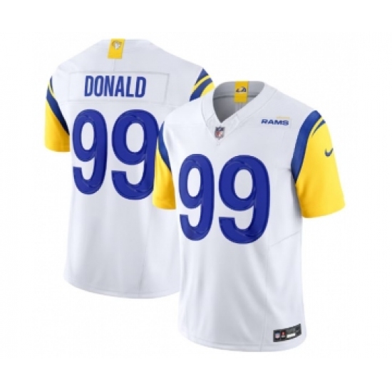 Men's Nike Los Angeles Rams #99 Aaron Donald White 2023 F.U.S.E. Vapor Untouchable Limited Stitched Jersey - Ujersey
