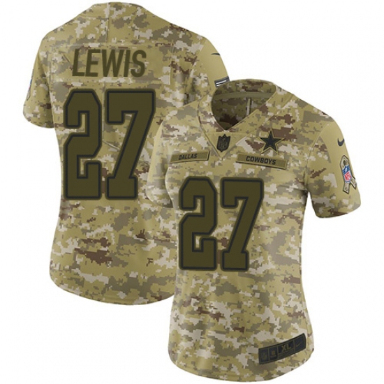 Women's Nike Dallas Cowboys #27 Jourdan Lewis Limited Camo 2018 Salute to Service NFL Jersey - Ujersey