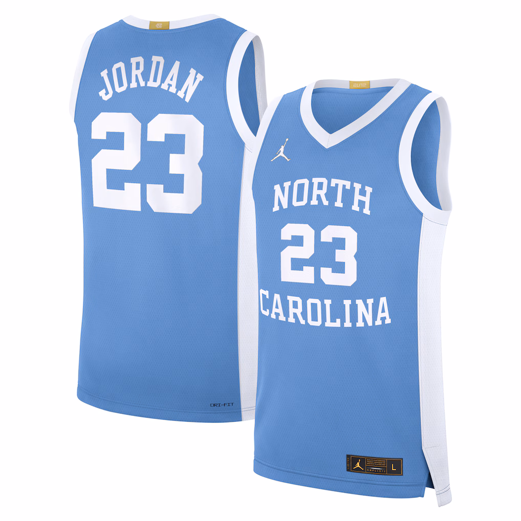 Men's Jordan Brand Michael Jordan Carolina Blue North Carolina Tar Heels Road Replica Basketball Jersey