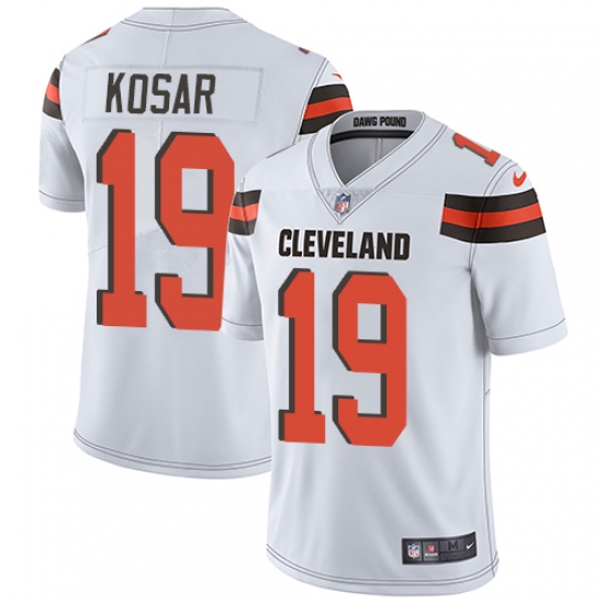 Men's Nike Cleveland Browns #19 Bernie Kosar White Vapor Untouchable Limited Player NFL Jersey - Ujersey