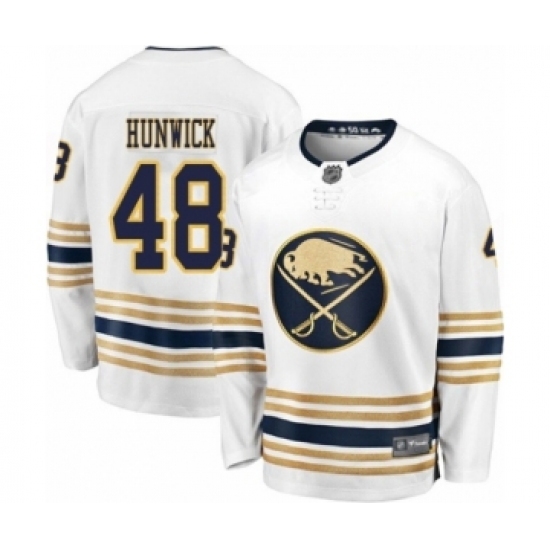Youth Buffalo Sabres #48 Matt Hunwick Fanatics Branded White 50th Season Breakaway Hockey Jersey - Ujersey
