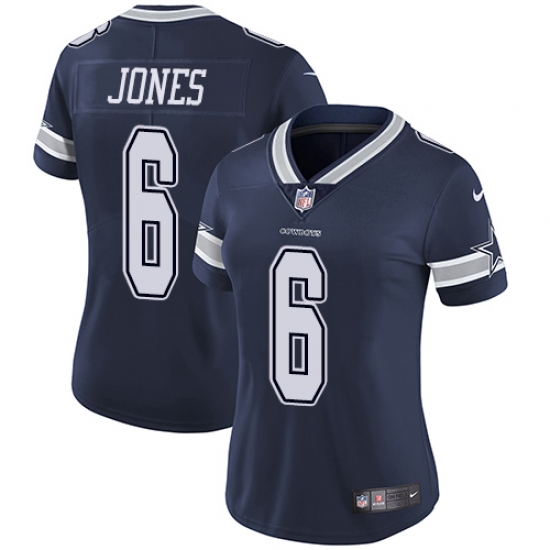 Women's Nike Dallas Cowboys #6 Chris Jones Navy Blue Team Color Vapor Untouchable Limited Player NFL Jersey - Ujersey
