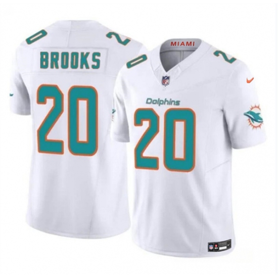 Men's Miami Dolphins #20 Jordyn Brooks White 2024 F.U.S.E Vapor Limited Football Stitched Jersey - Ujersey