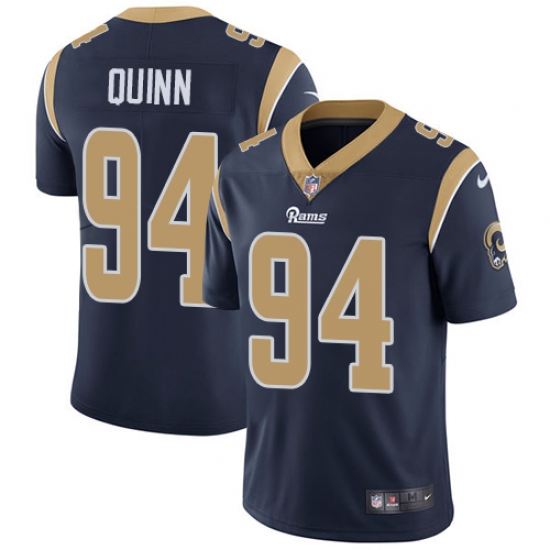 Men's Nike Los Angeles Rams #94 Robert Quinn Navy Blue Team Color Vapor Untouchable Limited Player NFL Jersey - Ujersey