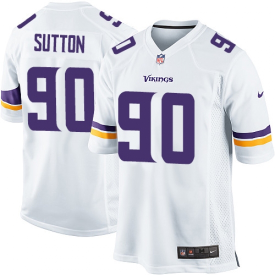 Men's Nike Minnesota Vikings #90 Will Sutton Game White NFL Jersey - Ujersey