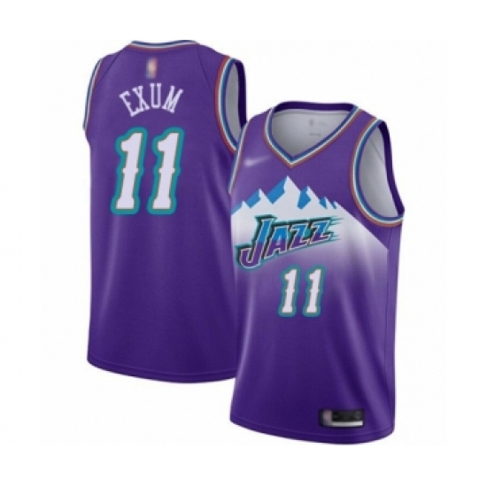 Youth Utah Jazz #11 Dante Exum Swingman Purple Hardwood Classics Basketball Jersey - Ujersey