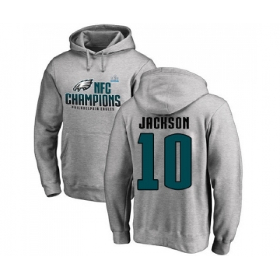 Philadelphia Eagles #10 DeSean Jackson Ash One Color Pullover Hoodie - Ujersey