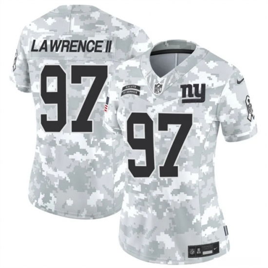 Women's New York Giants #97 Dexter Lawrence II 2024 F.U.S.E Arctic Camo Salute To Service Limited Stitched Football Jersey(Run Small) - Ujersey