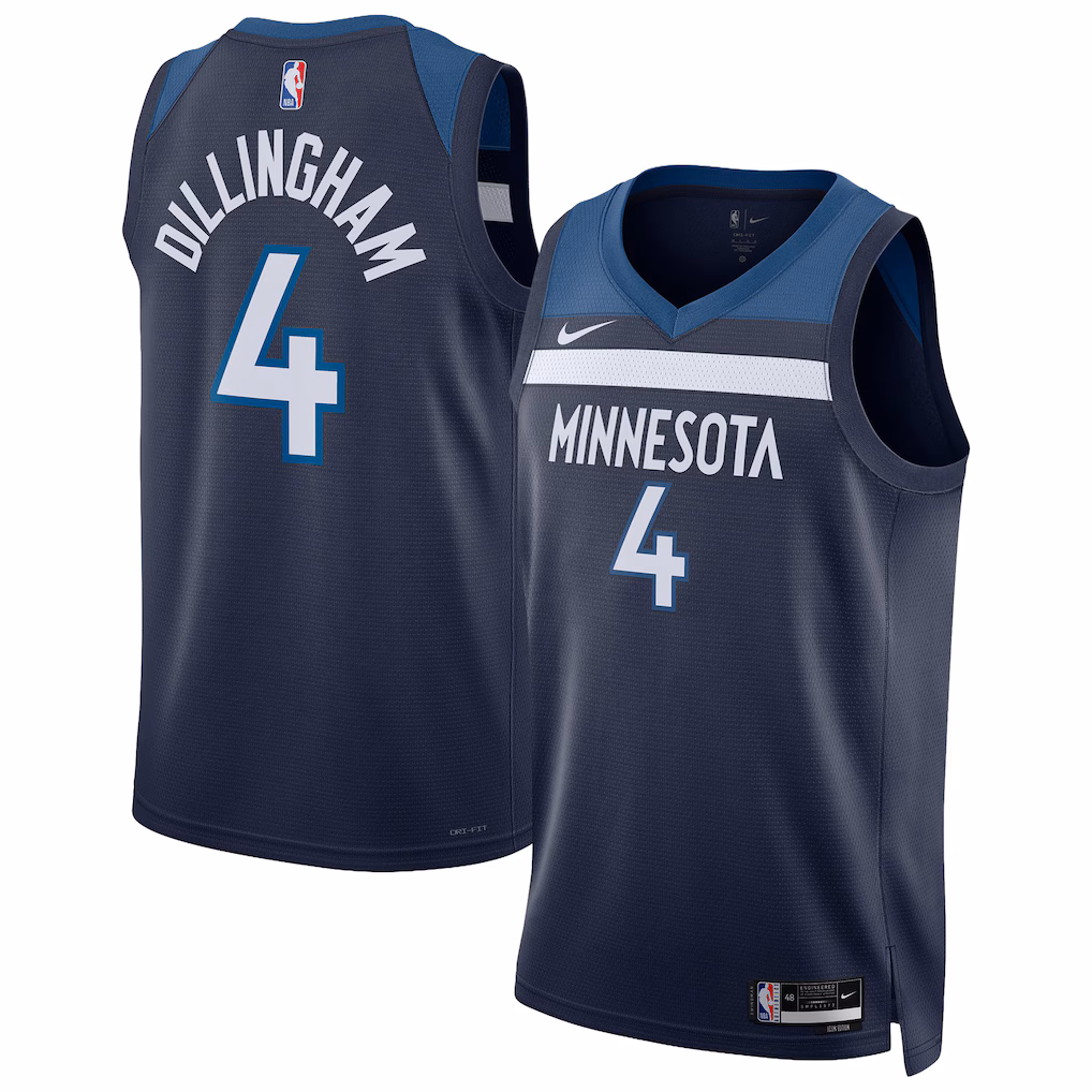 Unisex Minnesota Timberwolves Rob Dillingham Nike Navy Swingman Jersey - Icon Edition - Ujersey NHL