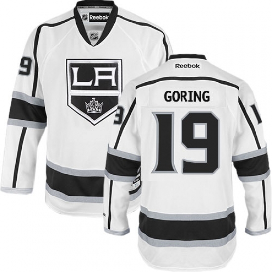 Women's Reebok Los Angeles Kings #19 Butch Goring Authentic White Away NHL Jersey - Ujersey