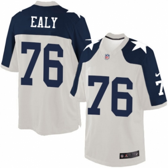 Men's Nike Dallas Cowboys #76 Kony Ealy Limited White Throwback Alternate NFL Jersey - Ujersey