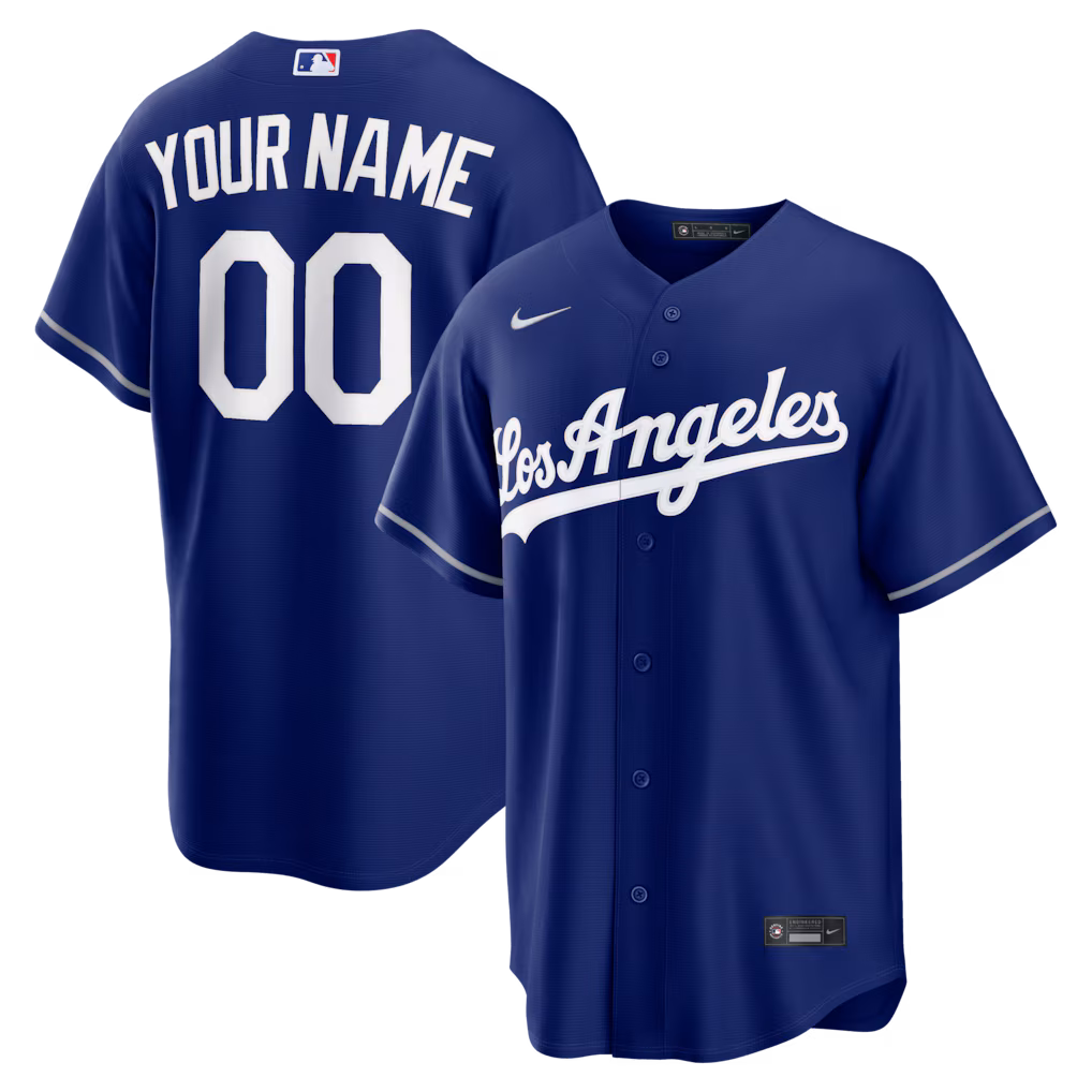 Men's Los Angeles Dodgers Nike Royal Alternate Replica Custom Jersey - Ujersey